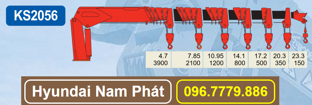 Cẩu 7 tấn Kanglim KS2056